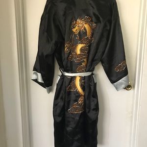 VINTAGE Reversible Silklike Robe